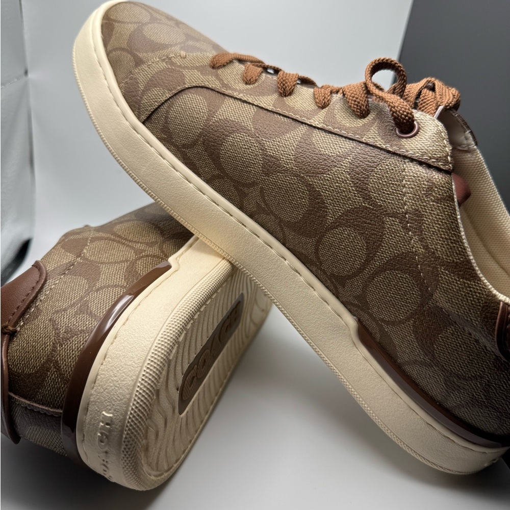 Coach Brown and Cream Suede Sneakers - Picture 12 of 12